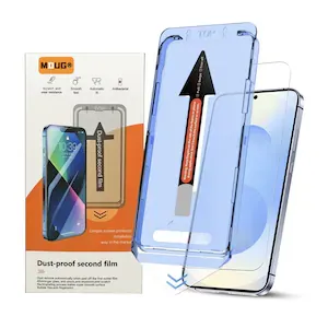 Folie de Protectie pentru Samsung Galaxy S25, cu kit de aplicare instanta si functie automata de indepartare a prafului, din sticla securizata 9H+, claritate super HD, tratament oleofobic si anti-amprente