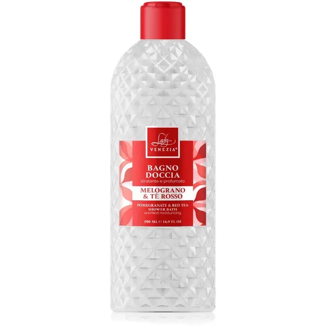 Gel de dus Lady Venezia Rainbow Rodie si Ceai rosu, 500 ml