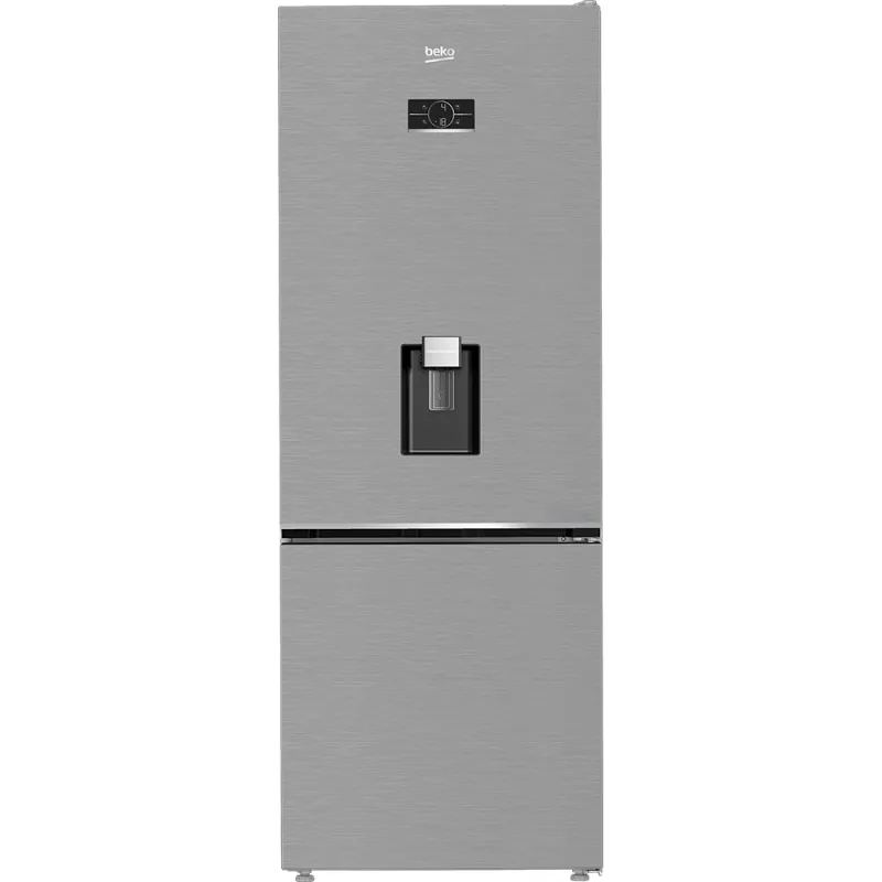 Combina frigorifica BEKO B3RCNE564HDXB1, No Frost, 490 l, H 192 cm, Clasa E, Dozator apa, argintiu