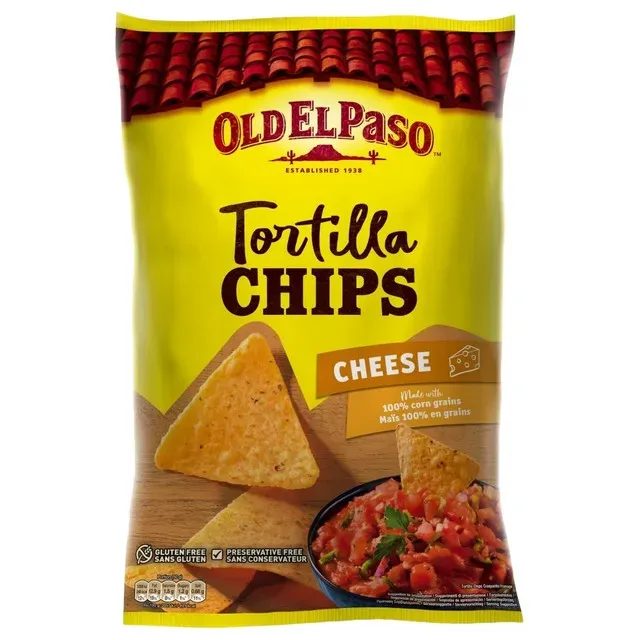 Tortilla chips cu aroma de branza Old El Paso, 185 g