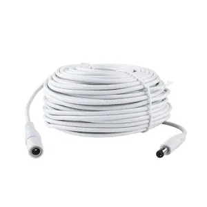 Cablu de alimentare pentru camera de supraveghere fara fir, extensie 5M, universal, Plastic/Cupru, alb