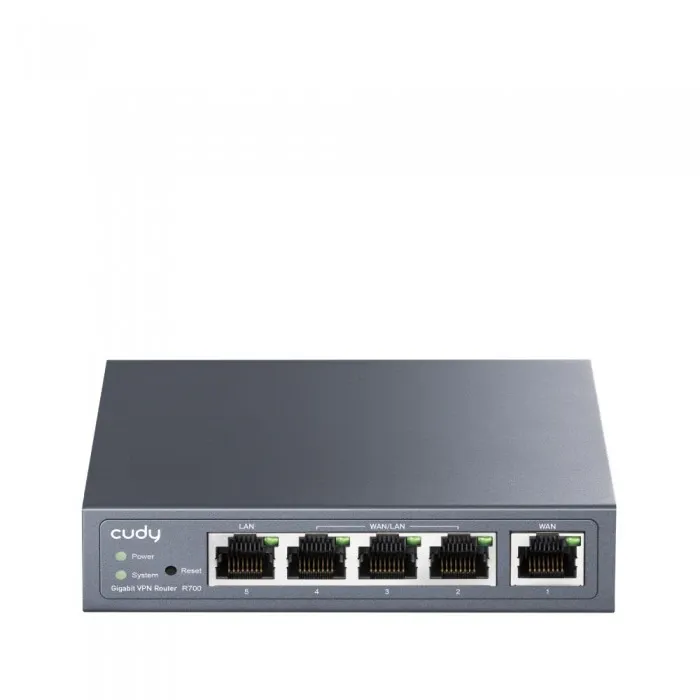 Router Cudy R700, Gigabit, 3 porturi WAN/Ethernet LAN, gri, 119x85x28mm