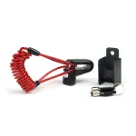 Set antifurt disc frana trotineta electrica, Otel, Compatibil cu Xiaomi M365 PRO ES, Negru/Rosu
