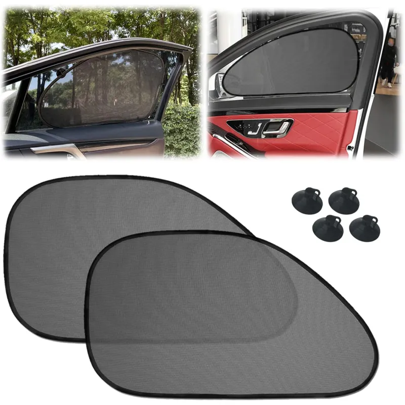 Set 2 parasolare auto, Caltucus Core®, protectie UV, pliabile, negru