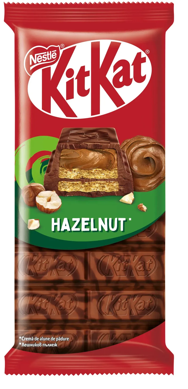 Ciocolata napolitana KitKat, crema cu alune, 99 g