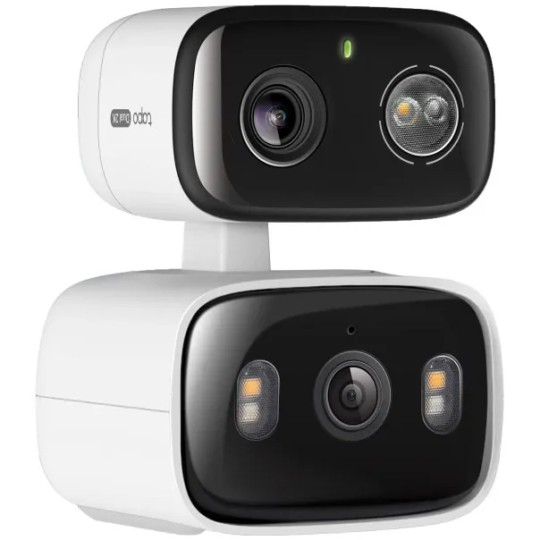 Camera de supraveghere Wireless TP-Link Tapo C246D cu 2 obiective, 2K 3MP + 2K 3MP, Utilizare interior / exterior, Wireless, Night Vision, Detectare Smart AI, Two-Way Audio, ONVIF
