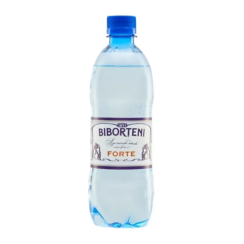 Apa minerala naturala carbogazificata Biborteni Forte, 0.5 l