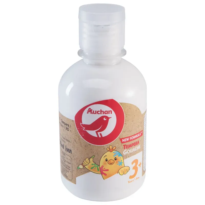 Guase sticla Auchan 250 ml, alb