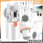 Kit Multifunctional de Curatare Produse Electronice 20 in 1 Excitat® pentru Laptop, Tastatura, Telefon, Casti, Camera Foto, Alb