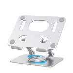 Suport pentru tableta, Compatibil cu iPad Pro/Air/Mini, Rotire la 360°, Aluminiu, Pliabil, Naltime si unghi reglabile, Argintiu