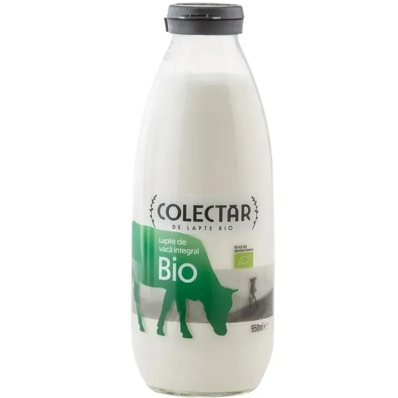 Lapte de vaca integral BIO Colectar, 3.5% - 4.1% grasime, 0.95 l
