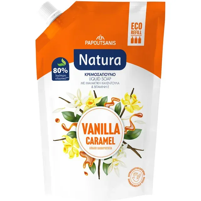 Rezerva sapun lichid Natura Vanilla Caramel, 750 ml