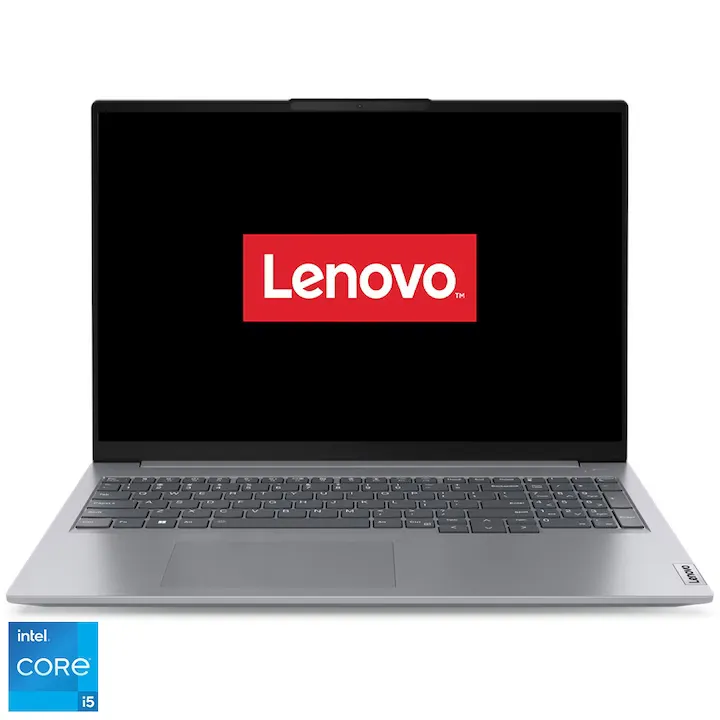 Laptop Lenovo ThinkBook 16 G6 IRL cu procesor Intel® Core™ i5-1335U pana la 4.6 GHz, 16", WUXGA, IPS, 8GB, 512GB SSD, Intel® UHD Graphics, No OS, Arctic Grey, 3Y Courier/Carry-in upgrade