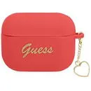 Guess GUAPLSCHSR AirPods Pro cover red/red Silicone Charm Heart Collection