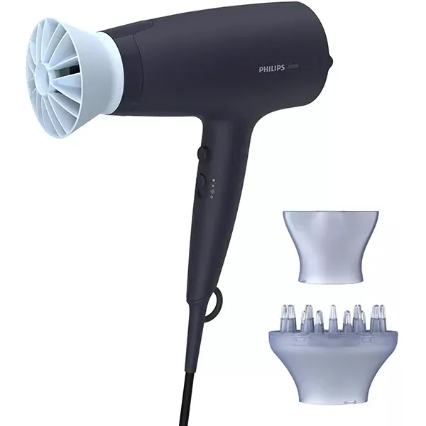 Uscator de par PHILIPS Series 3000 BHD360/20, 6 viteze, 6 trepte temperatura, 2100W, negru