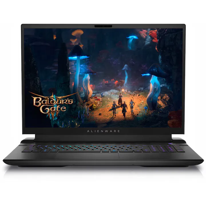 Laptop Dell Alienware m18 R2, Intel Core i7-14700HX, 64GB RAM, 1TB SSD, NVIDIA GeForce RTX 4070, QHD+ 165Hz, 18", negru