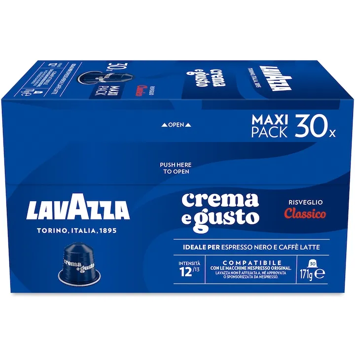 Cafea capsule, Lavazza Crema & Gusto, compatibile Nespresso, 30 buc x 5.7 g