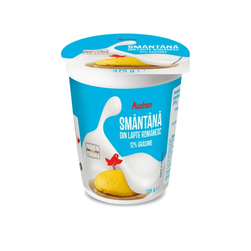 Smantana Auchan, 12% grasime, 375 g Smantana Auchan, 12% grasime, 375 g