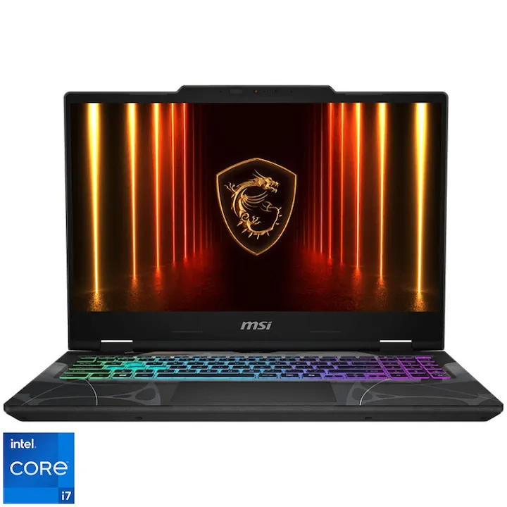 Gaming MSI Cyborg 15 B13WEKG cu procesor Intel® Core™ i7-13620H pana la 4.90 GHz, 15.6", Full HD, 144Hz, 16GB RAM, 512GB SSD, NVIDIA GeForce RTX 5050 8GB, Free DOS