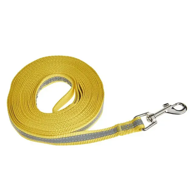 Lesa reflectorizanta pentru caini Auchan, 1.5 cm x 5 m, galben