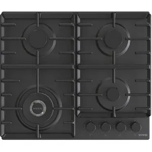Plita incorporabila GORENJE GW642SYB, Gaz, 4 arzatoare, Wok, negru