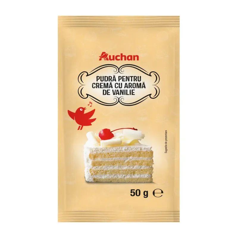 Pudra pentru crema cu aroma de vanilie Auchan, 50 g