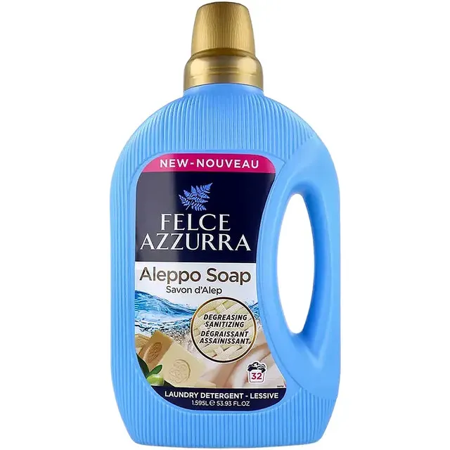 Detergent lichid pentru rufe Felce Azzurra Aleppo Soap, 32 spalari, 1.5 l