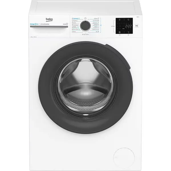Masina de spalat rufe frontala BEKO BM3WFSU39413W, EnergySpin, SteamCure, 9 kg, 1400rpm, Clasa A, alb