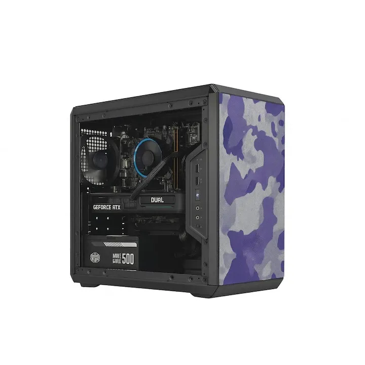 Desktop PC Gaming Bleu Jour, Intel i5-12400F, 8GB DDR4, 480GB SSD M.2 Gen4, GeForce RTX 5060 8GB Dual Fan, Win11Pro