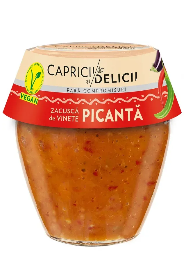 Zacusca de vinete picanta Capricii si Delicii, 290 g