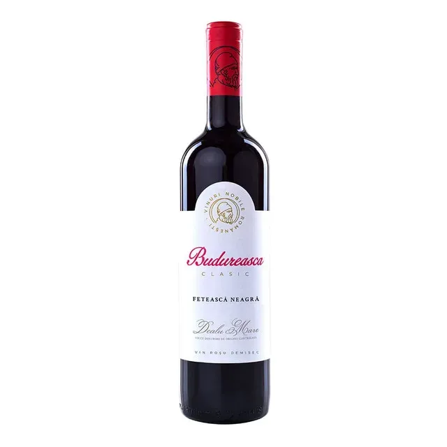Vin rosu demisec Budureasca Clasic, Feteasca Neagra, 0.75 l