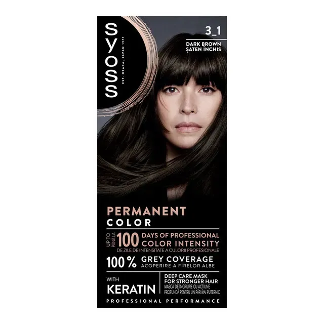 Vopsea de par Syoss Professional Performance SALONPLEX, culoare Dark Brown