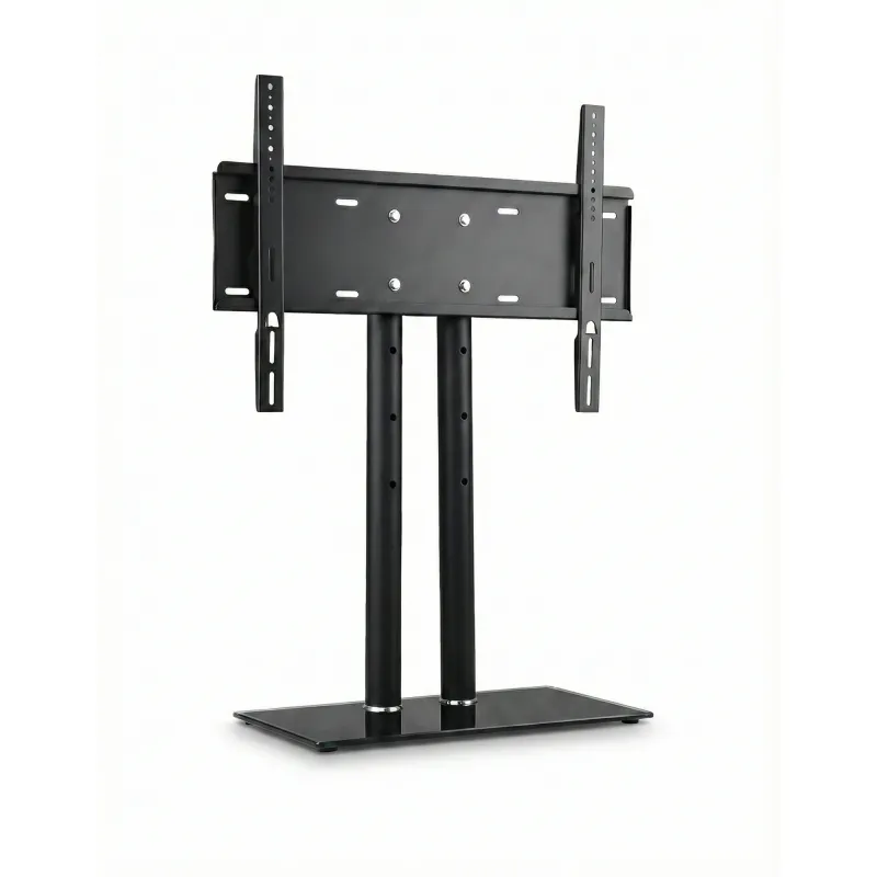 Suport TV Universal de Masa ELDEPO, 81-177 cm (32-70 inch), Inaltime Reglabila, Baza Sticla Securizata, Negru