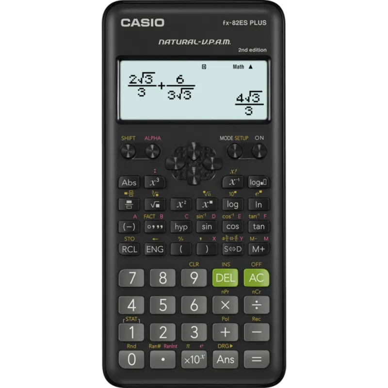 Calculator stiintific FX-82ES Plus 2E, Casio, 252 functii, Negru