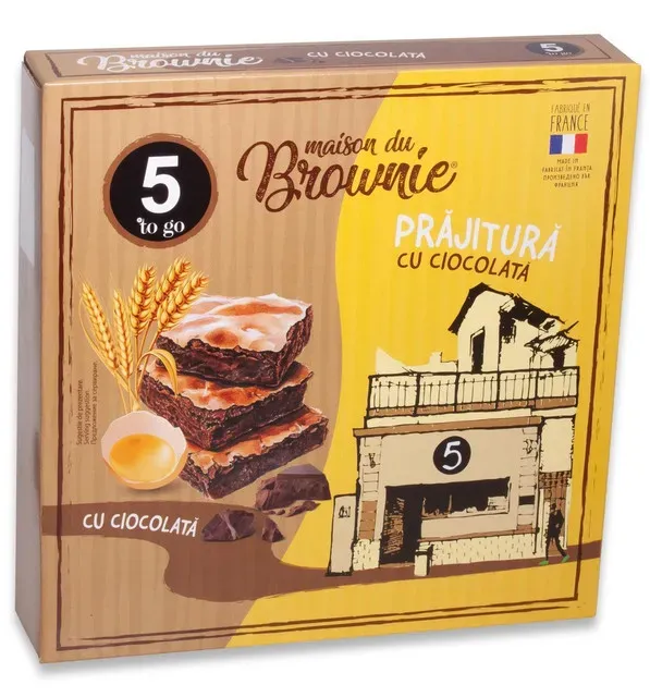 Prajitura cu ciocolata 5 To Go Maison du Brownie, 285 g