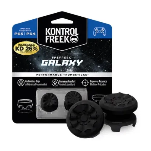Set 2 Bucati Thumbgrip din Silicon Performance KontrolFreek GALAXY Negru PS5/PS4