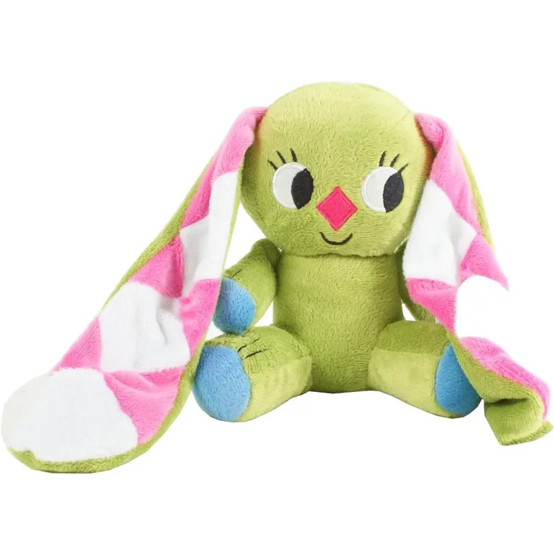 Iepuras cu urechi in carouri, plus cu sac de nuci de sezut - 15 cm