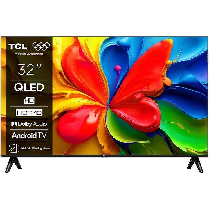TCL QLED 32S4K, 80 cm, Smart Android TV, HD Ready, Clasa F