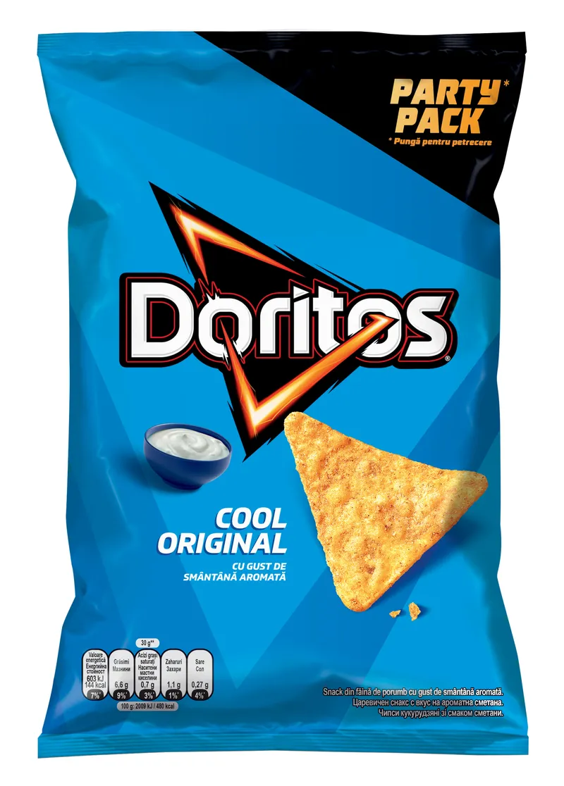 Tortilla chips cu gust de smantana aromata Doritos Cool Original, 160 g