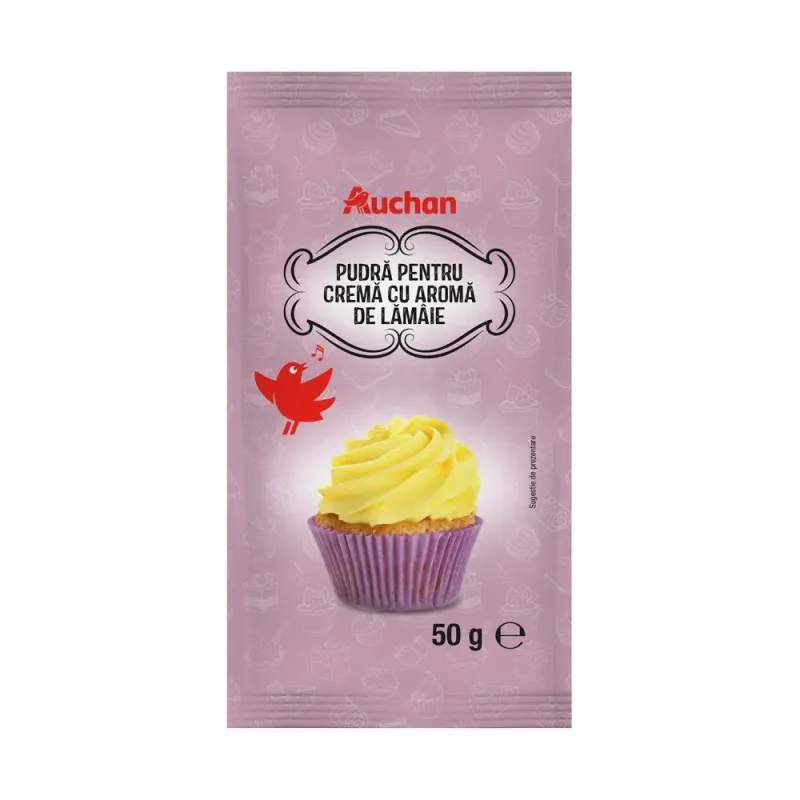 Pudra pentru crema cu aroma de lamaie Auchan, 50 g