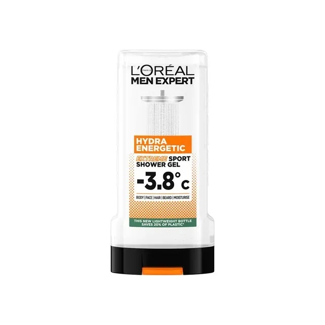Gel de dus L'Oreal Paris Men Expert Hydra Energetic Extreme Sport - corp, fata, par si barba, 300 ml