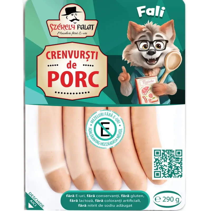 Crenvursti de porc Szekely Falat Fali, 290 g