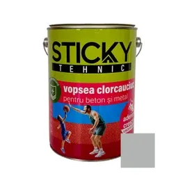 Vopsea clorcauciuc Sticky, gri, interior / exterior, 5 kg