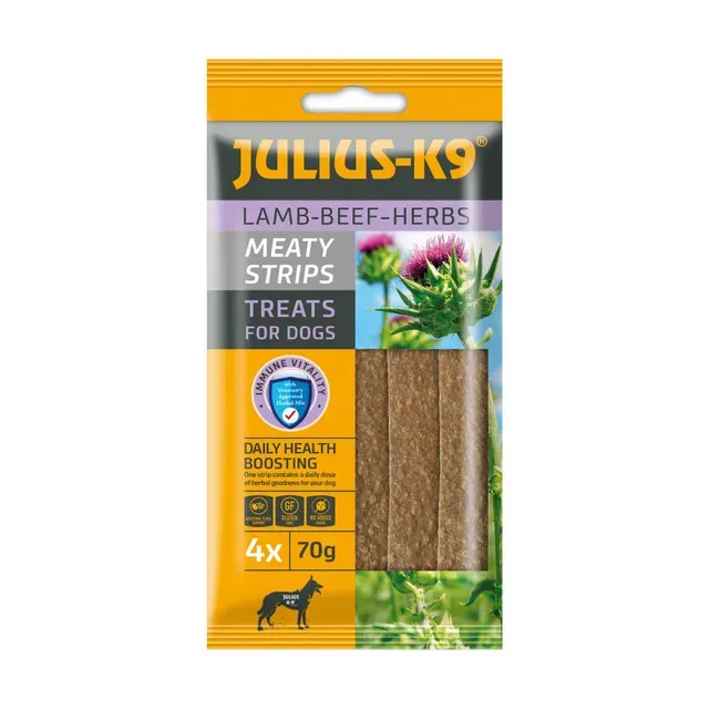 Recompense pentru caini Julius-K9, miel, vita si ierburi, 70 g