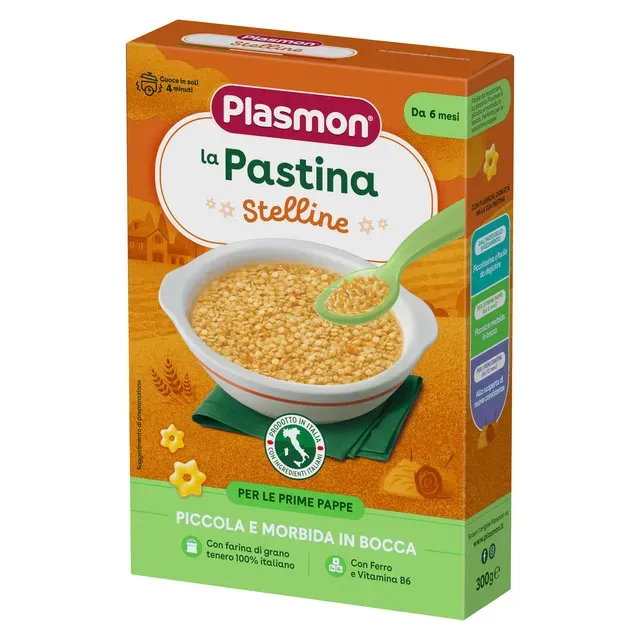 Paste baby stelute Plasmon, de la 6 luni, 300 g