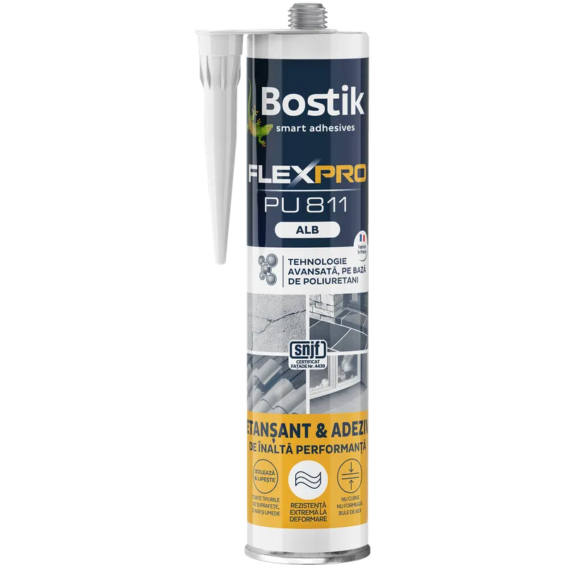 Etansant/adeziv Bostik FlexPro PU811, 300 ml, Alb