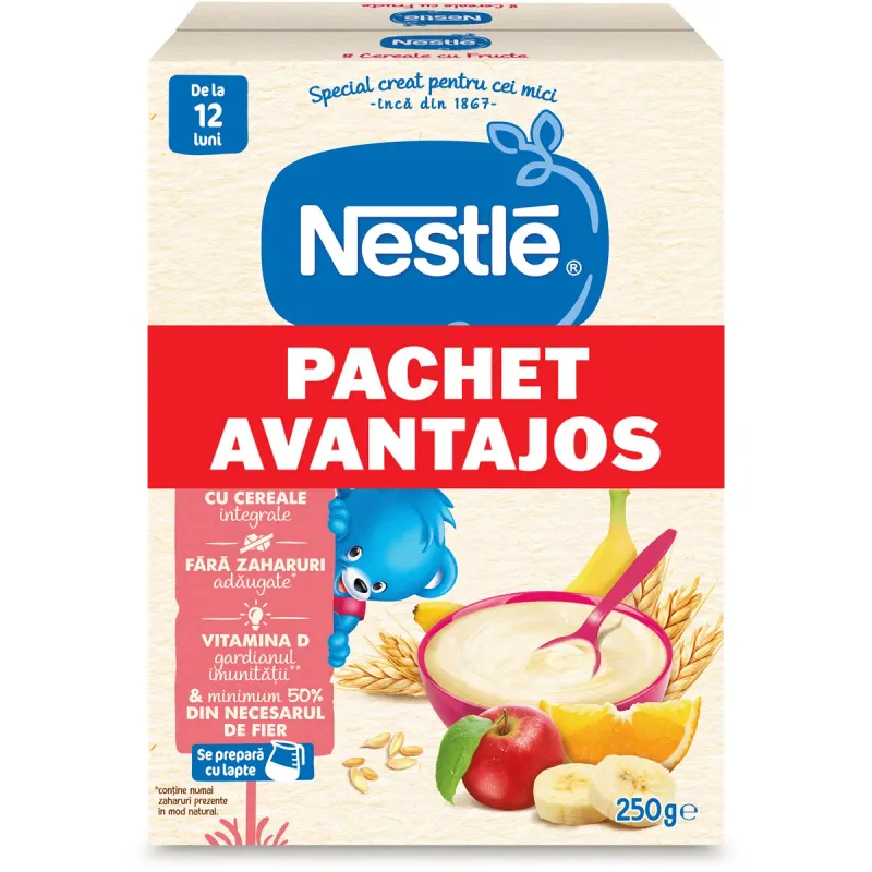 Cereale Nestle cu fructe, de la 12 luni, 250 g