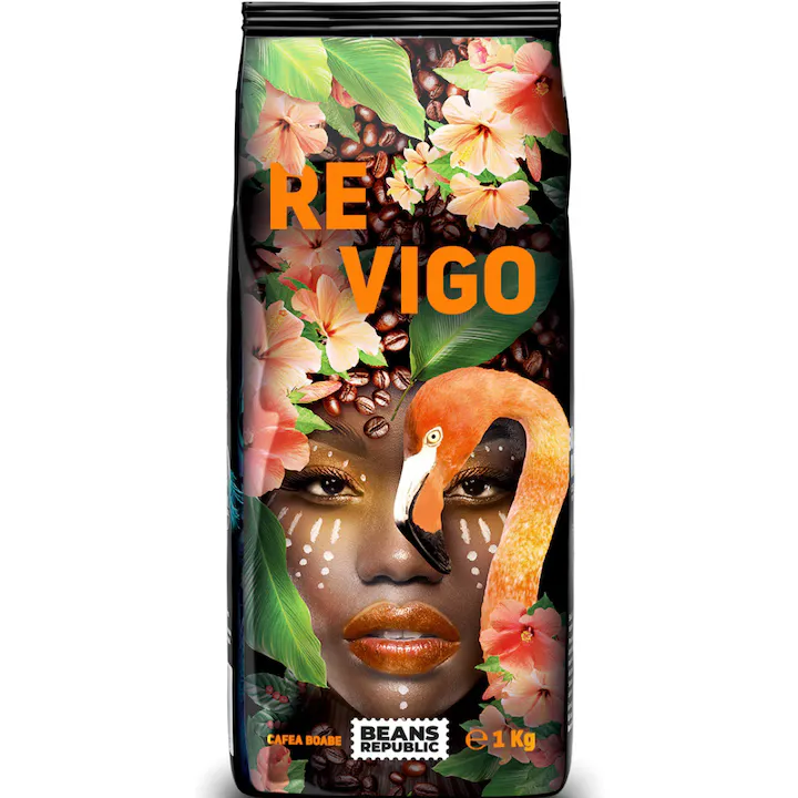 Cafea boabe, Revigo Arabica si Robusta, Beans Republic, 1 kg