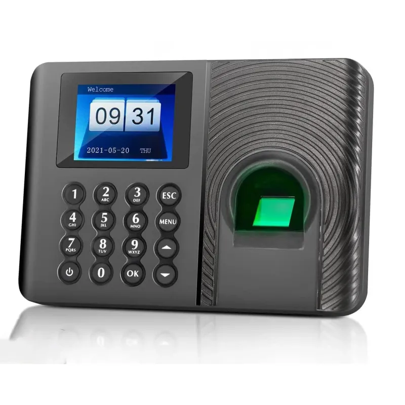 Aparat de prezenta biometric cu amprenta digitala, WALALLA, ecran TFT 2,4 inch, capacitate 1000 amprente, descarcare USB, negru, 170x117x30mm