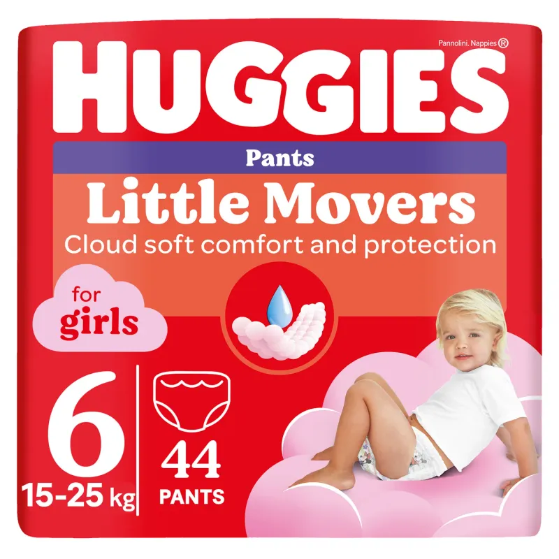 Scutece Chilotel Huggies Pants Mega, marimea 6, fete, 15 - 25 kg, 44 bucati